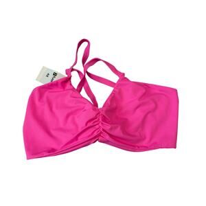 NWT Fused Hawaii "Be Bright" Fu11 Heart Bikini Top - Size 4X - Neon Pink